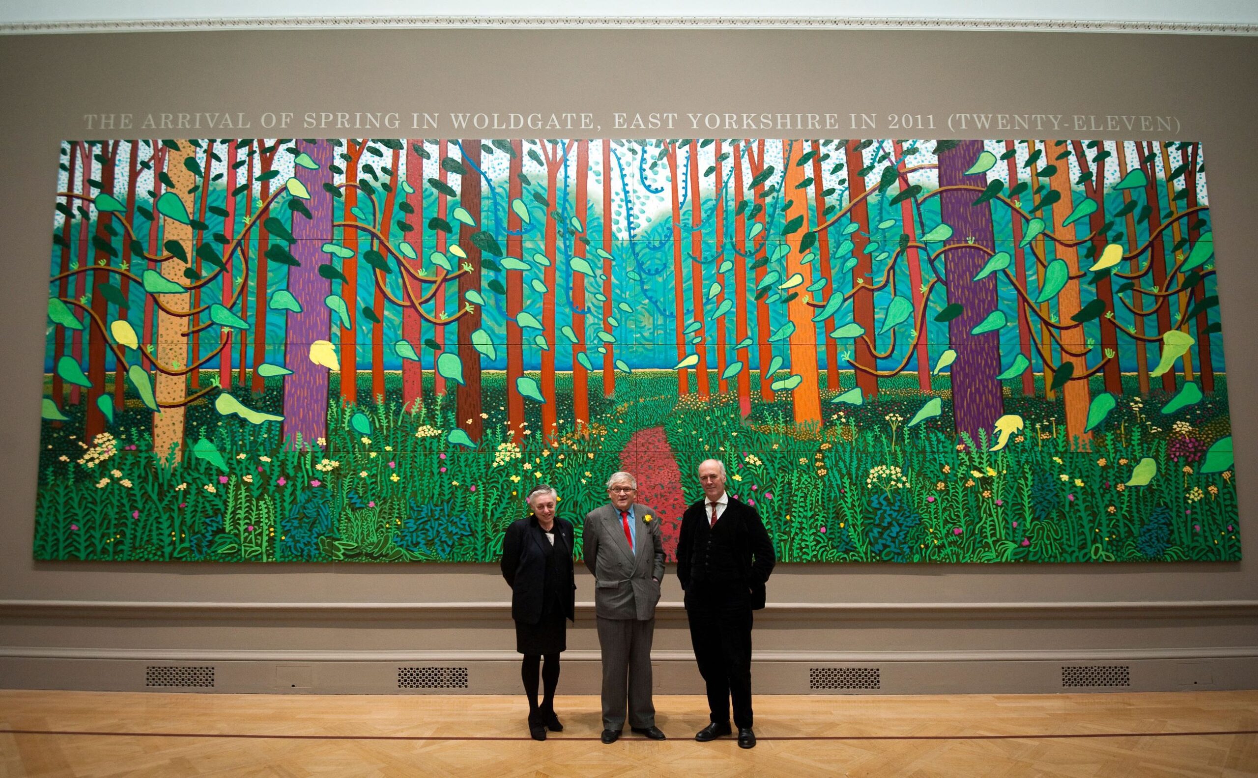 David Hockney at his news exhibition at the Royal Academy. Gavin Rodgers / Alamy Stock Photo