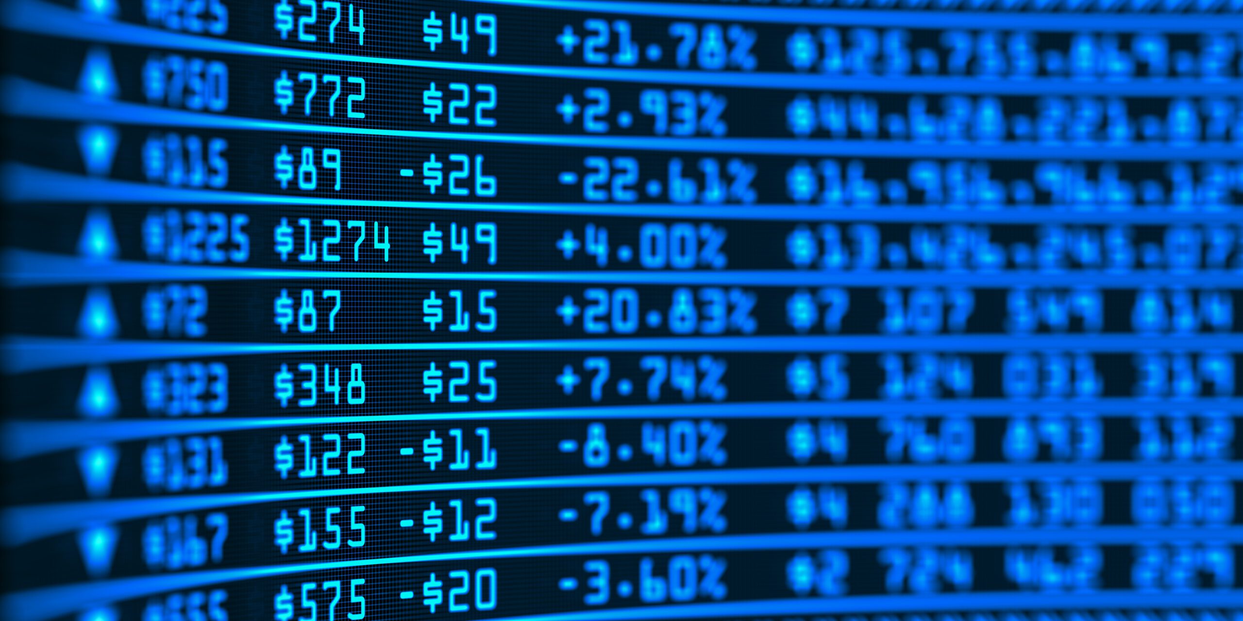 Stock market business graph chart on digital screen. Success and loss money concept. Trading screen board. Financial 3d illustration.