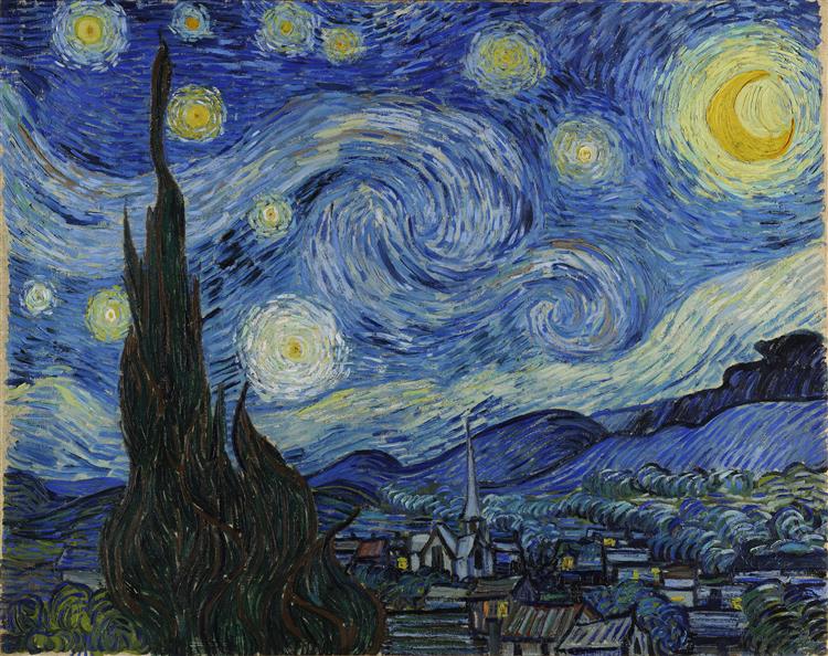 Starry Night By Vincent Van Gogh (1889) 